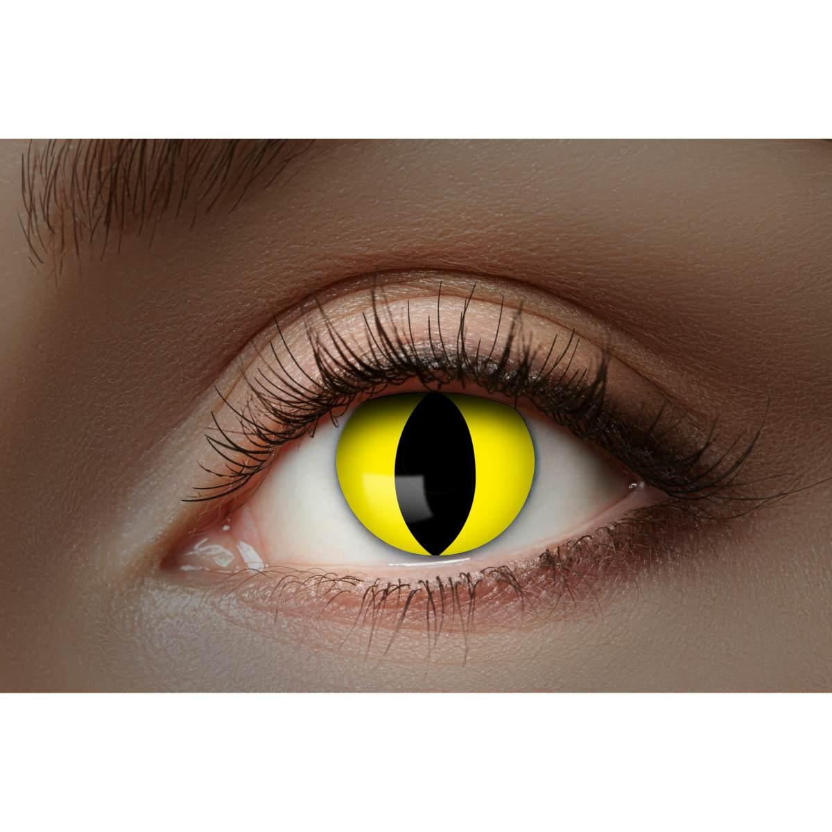 Lenti A Contatto Mensile Uv 1 Flash Yellow Cat Set pz.2 |Zoelibat