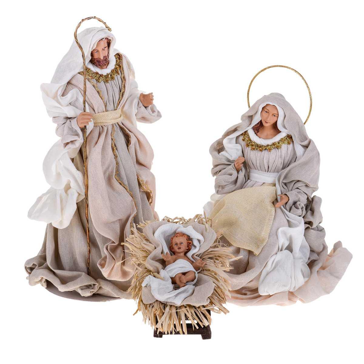 Natività cm.36 con Abiti Tessuto Set pz.3 |Bianchi Dino_150