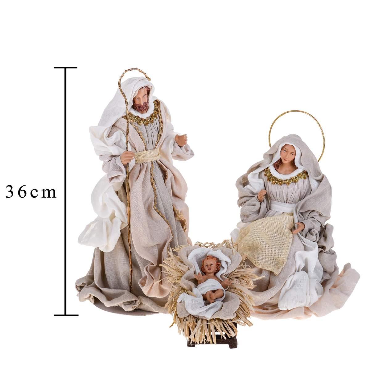 Natività cm.36 con Abiti Tessuto Set pz.3 |Bianchi Dino_150