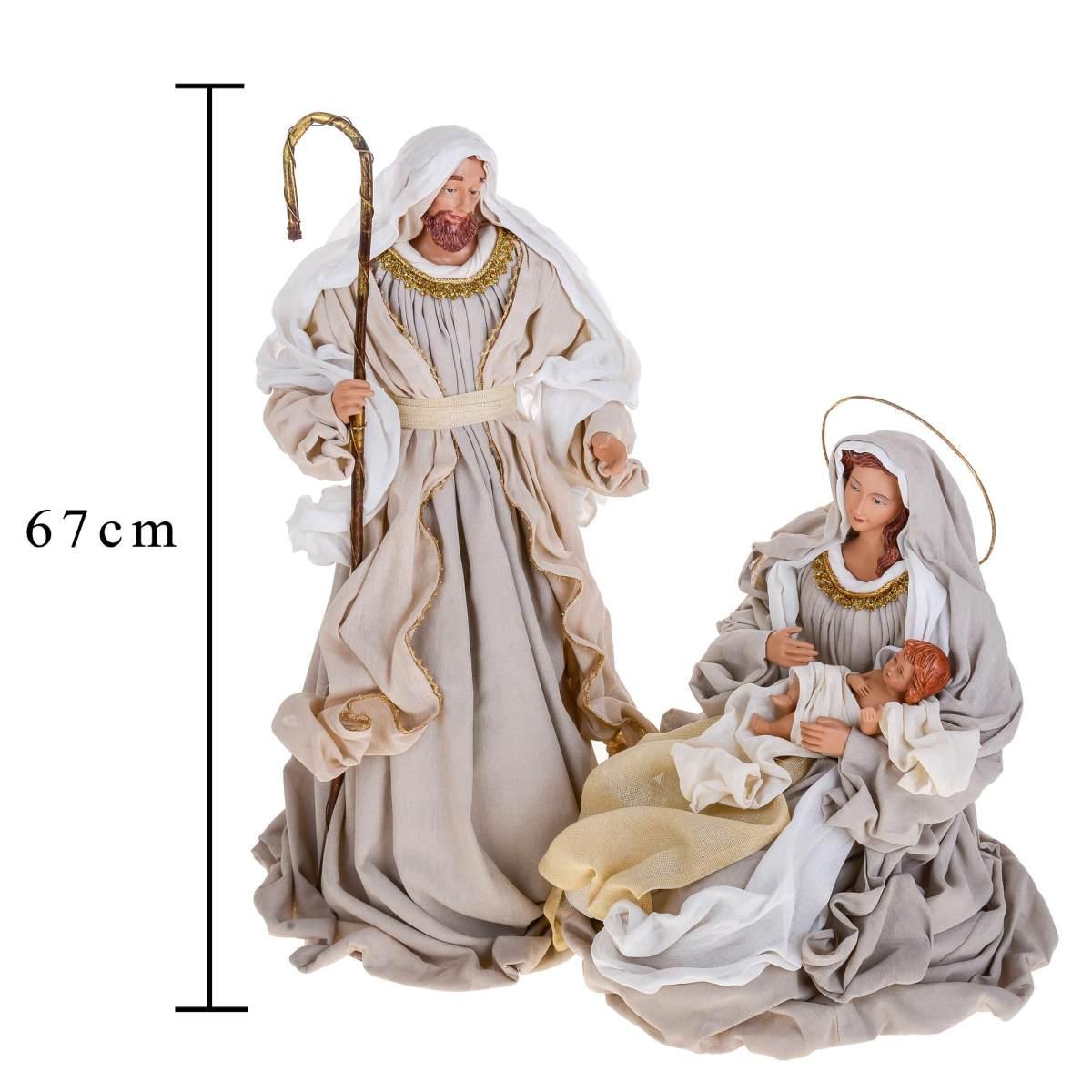 Natività cm.67 con Abiti Tessuto Set pz.3 |Bianchi Dino_181