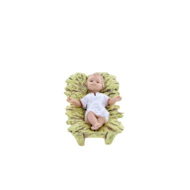 Statua cm.8 Bambino Gesù con Culla |Moranduzzo