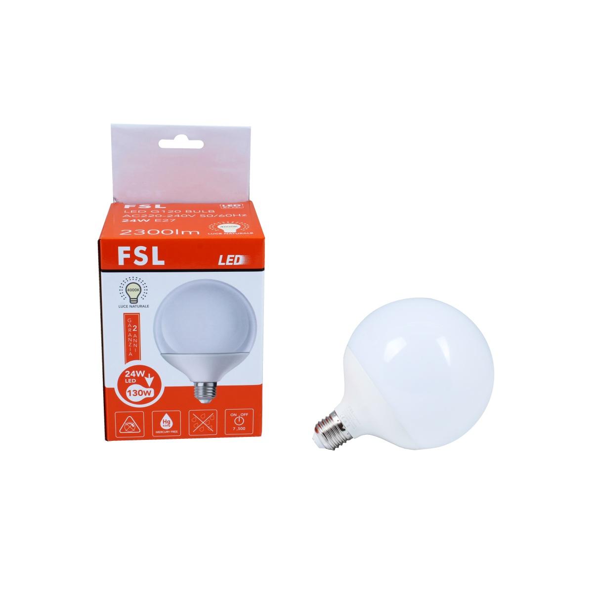 Lampadina E27 Led 24W 4000k 220V Natural |_423