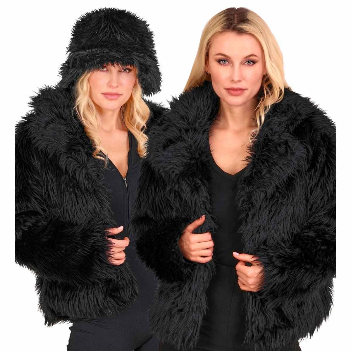 Giacca Disco Pelosa Nera |Donna_TN_09923