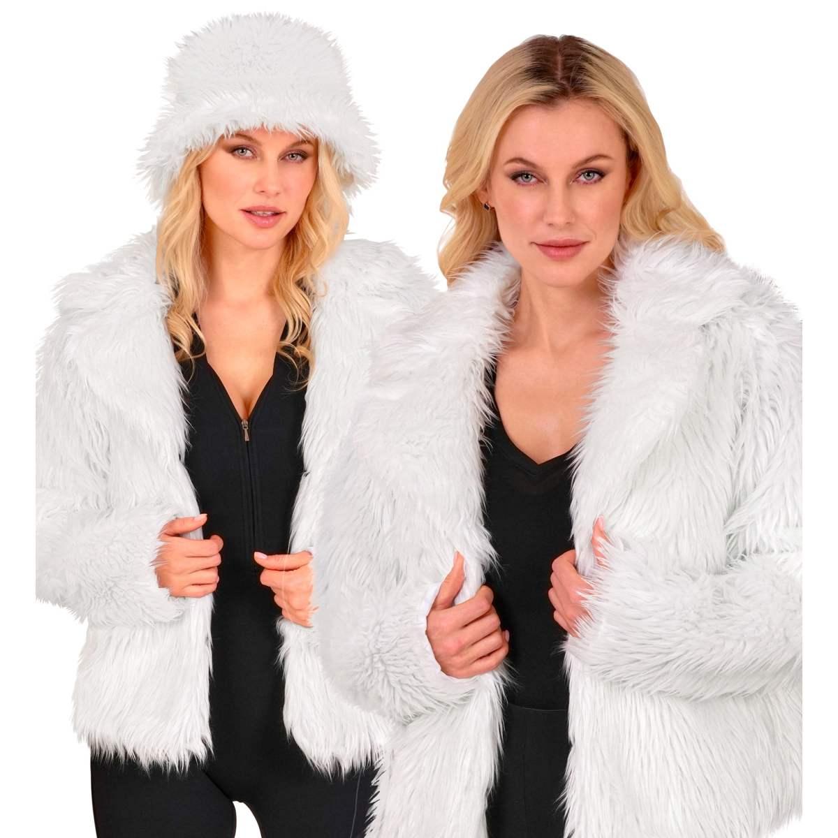 Giacca Disco Pelosa Bianca |Donna_TN_09919