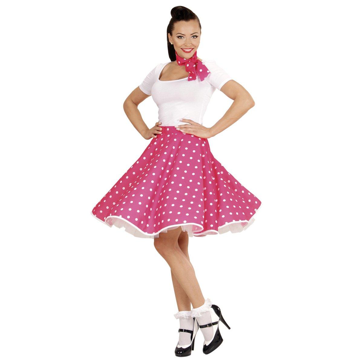 Gonna Pin Up Anni '50/'60 Rosa Pois |Donna_B2_00659