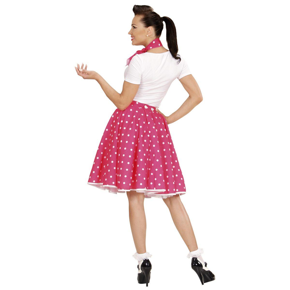 Gonna Pin Up Anni '50/'60 Rosa Pois |Donna_B2_00659