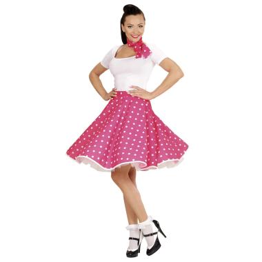 Gonna Pin Up Anni '50/'60 Rosa Pois |Donna_B2_00659