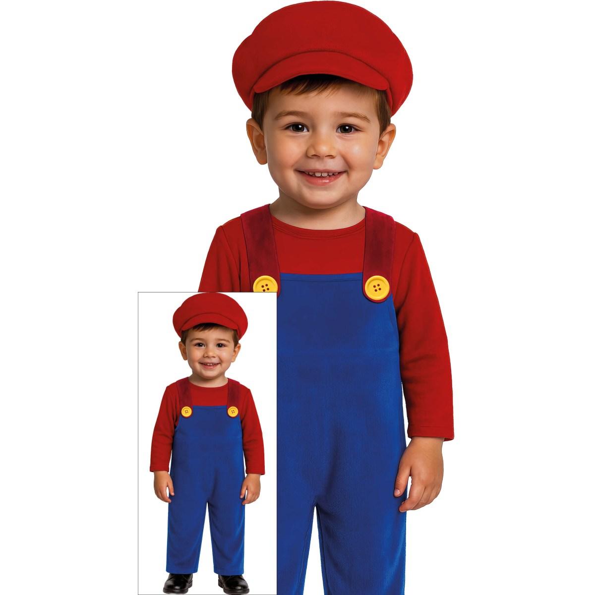 Costume Tuta Idraulico Blu Super Mario |Bambino_H4_08325