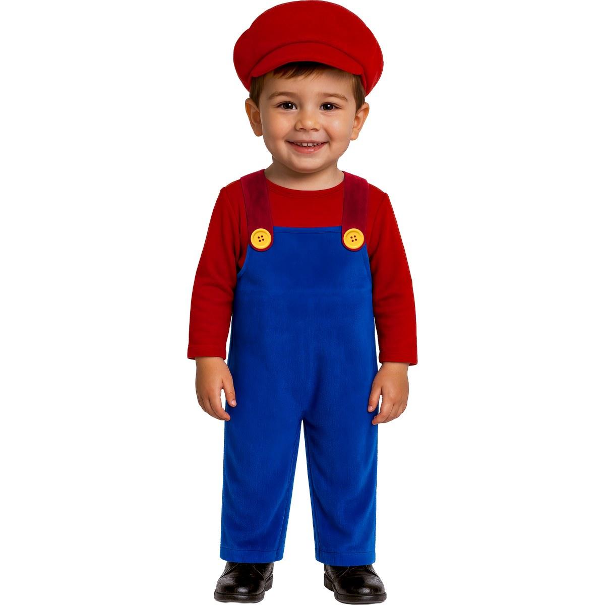 Costume Tuta Idraulico Blu Super Mario |Bambino_H4_08325