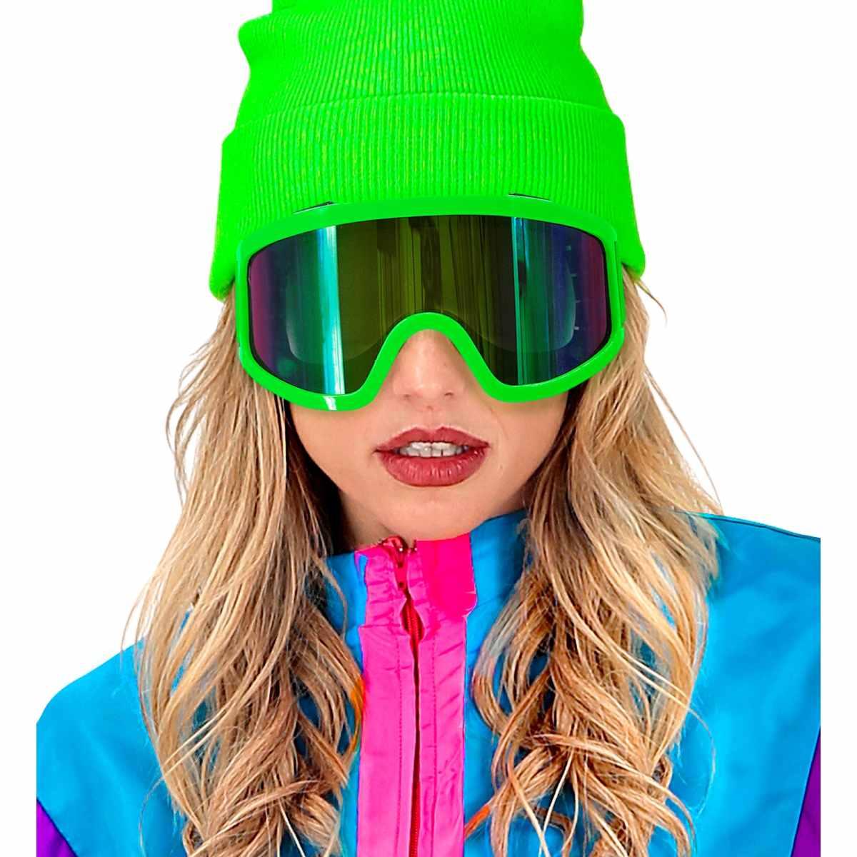 Occhiali Da Sci Anni '80 Verde Fluo |Widmann