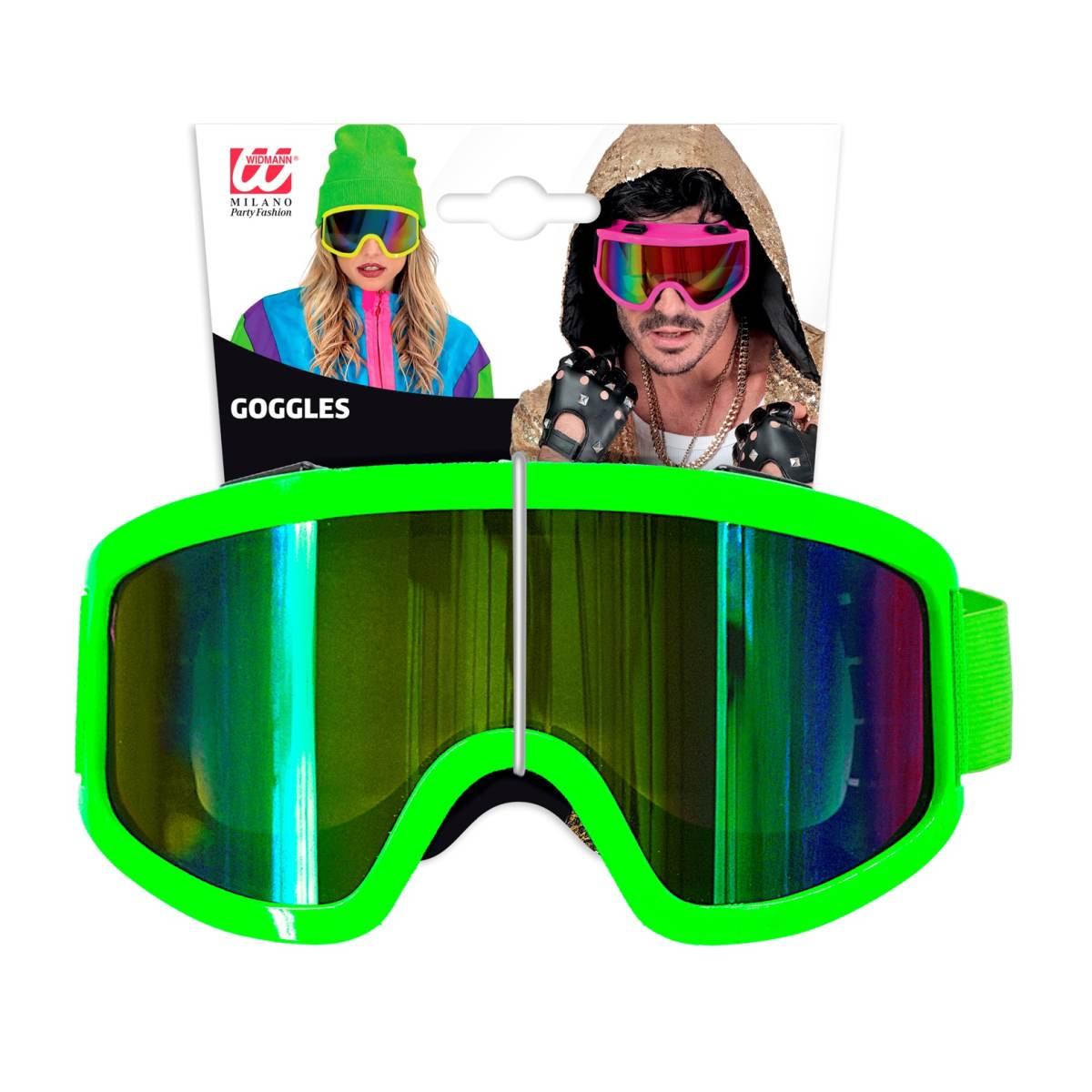 Occhiali Da Sci Anni '80 Verde Fluo |Widmann