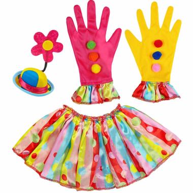 Collare Clown Guanti Cappello Set pz.3 |Widmann
