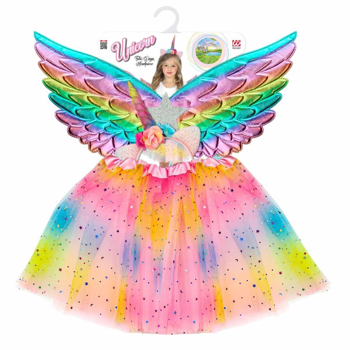 Ali Unicorno Multi con Gonna e Cerchietto |Bambina _232