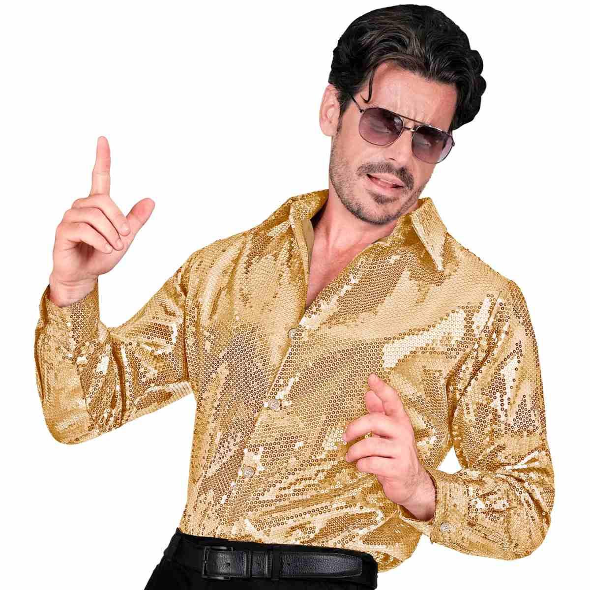 Camicia Party Disco Oro Paillettes |Uomo_G1_05081