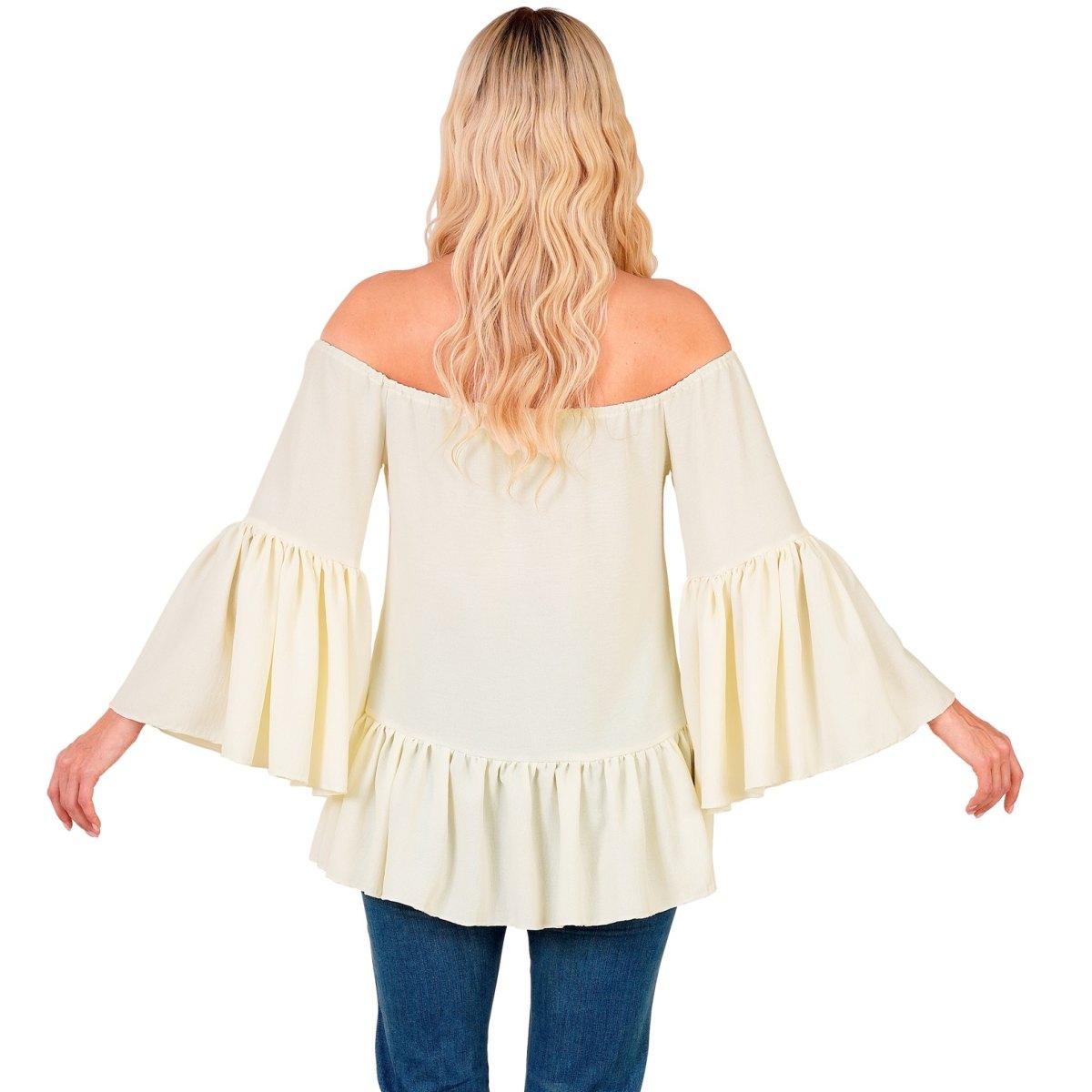 Camicia Hippie Beige con Lacci |Donna_G4_05874