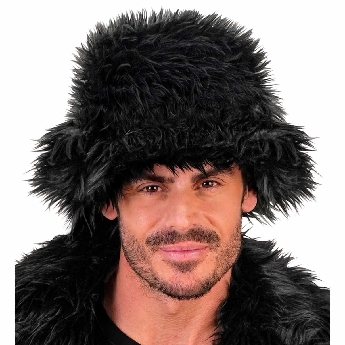 Cappello Pescatore Peluche Nero |Widmann