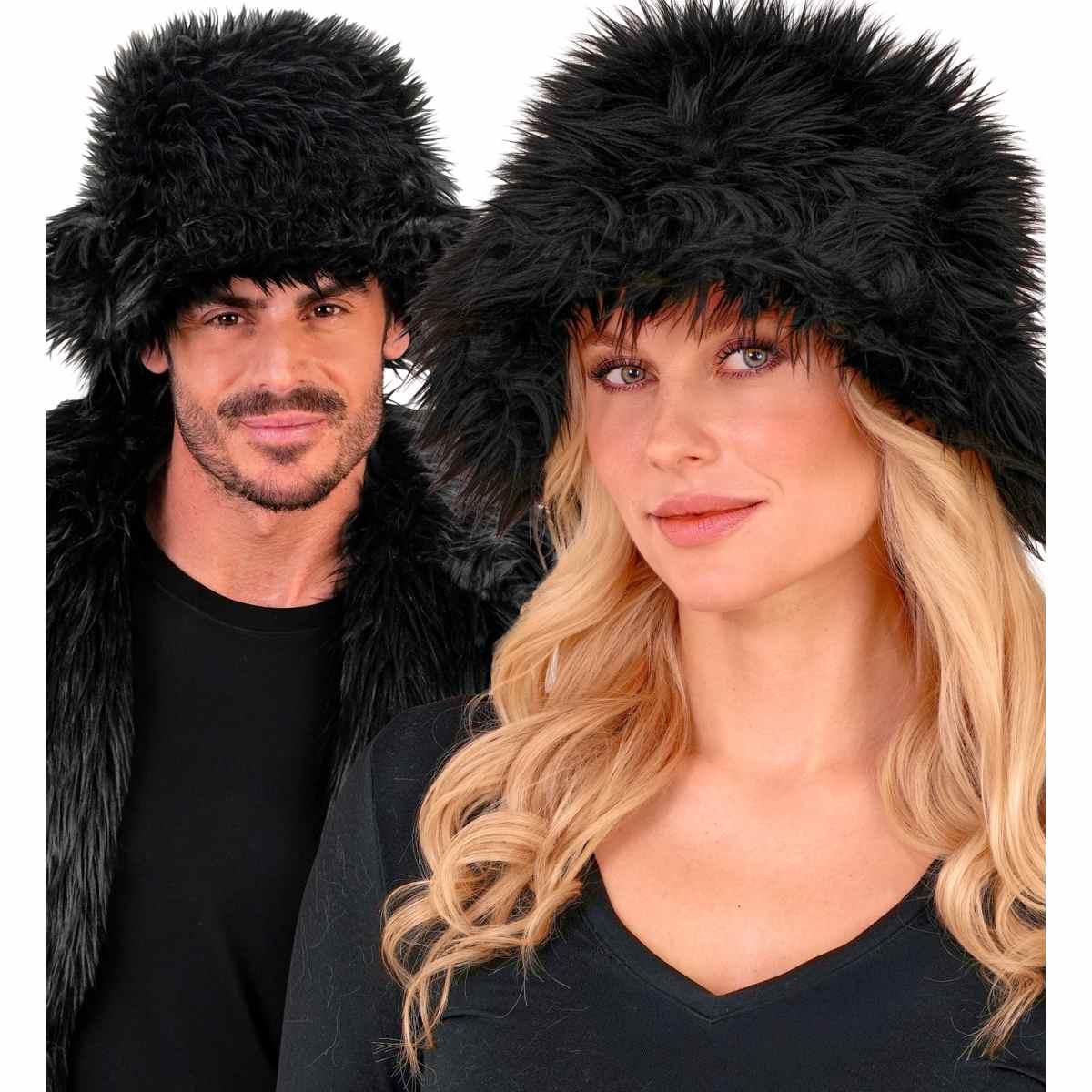 Cappello Pescatore Peluche Nero |Widmann