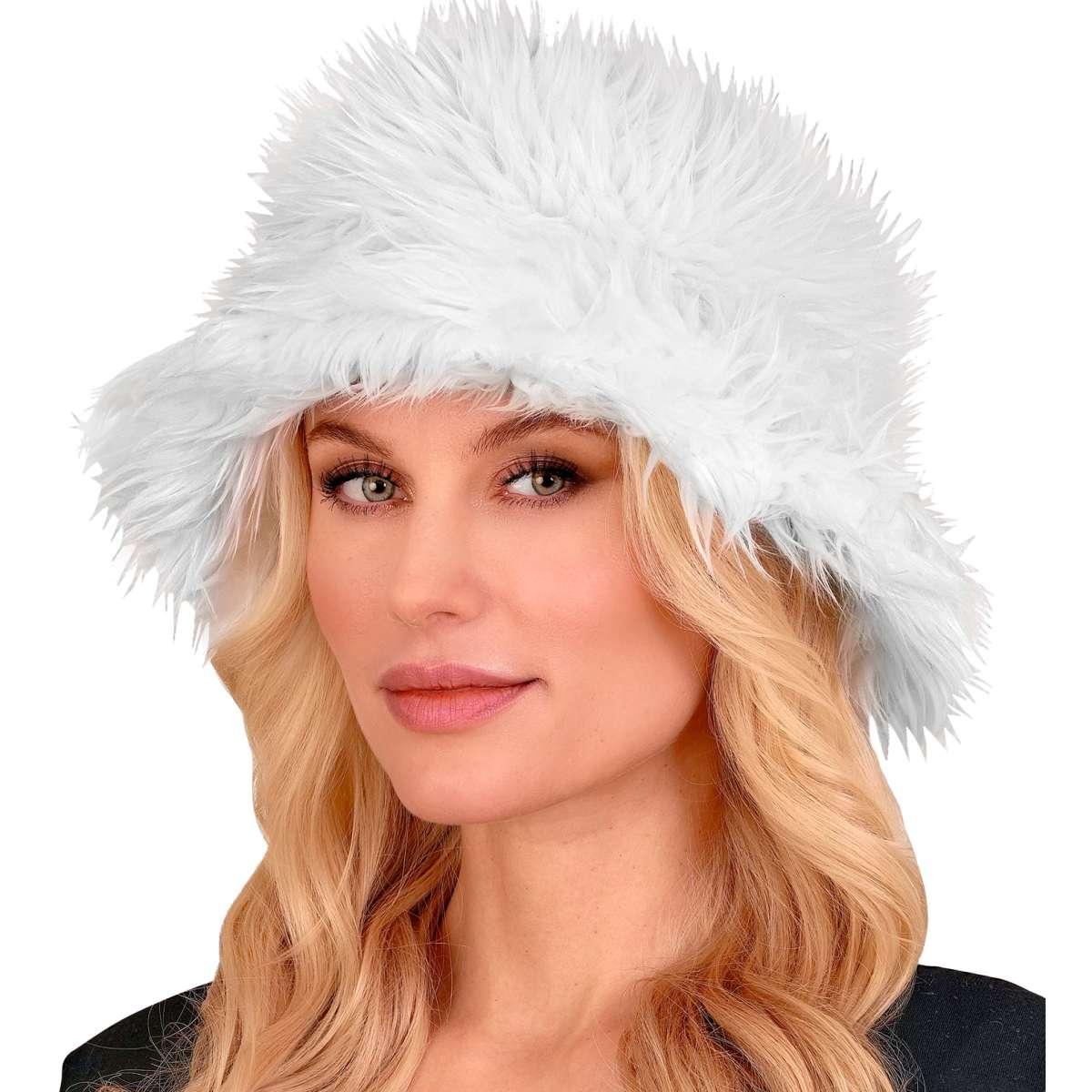 Cappello Pescatore Peluche Bianco |Widmann