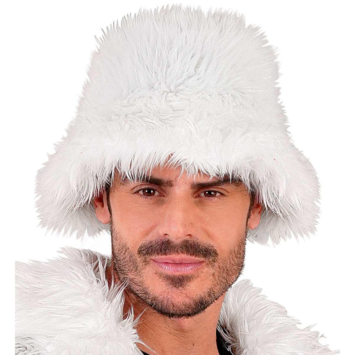 Cappello Pescatore Peluche Bianco |Widmann