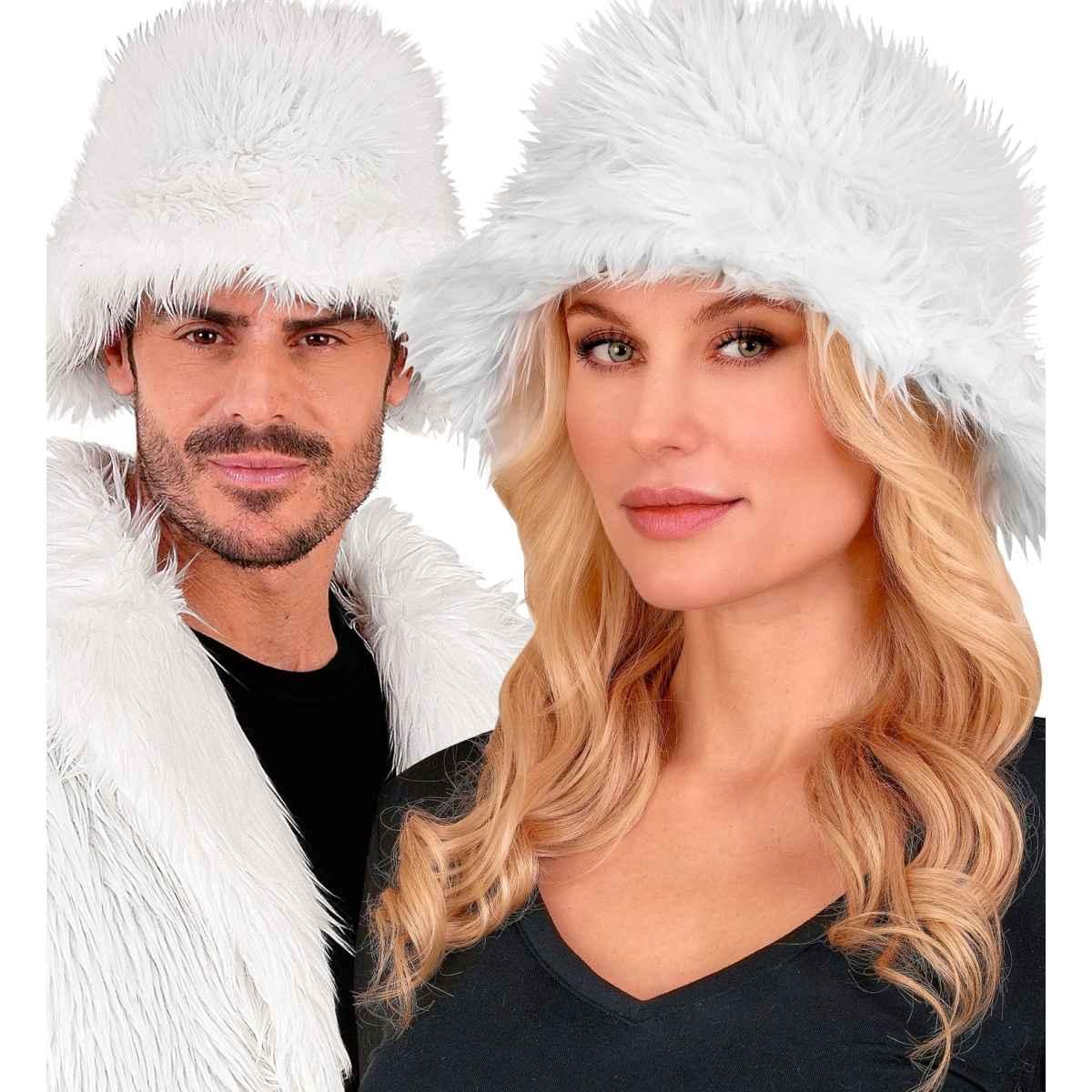 Cappello Pescatore Peluche Bianco |Widmann
