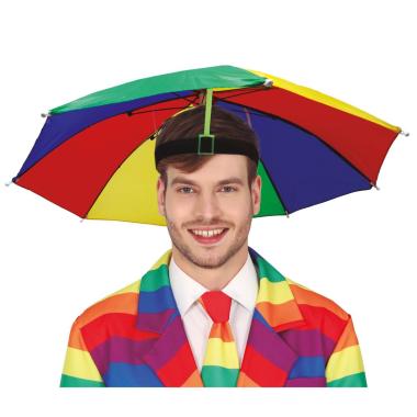 Cappello Con Ombrello Multicolor Da cm.55 |Guirca