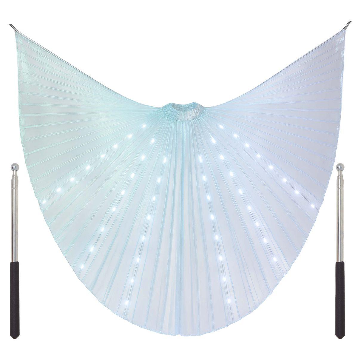Mantello Iris Bianco Con Bacchette E Luci cm.140 |Guirca