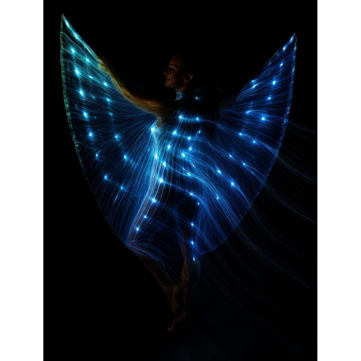 Mantello Iris Bianco Con Bacchette E Luci cm.140 |Guirca