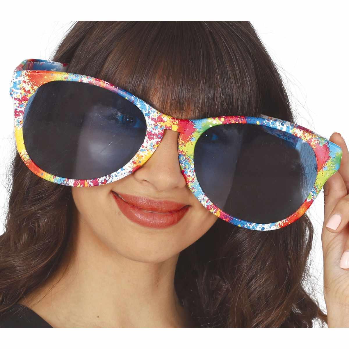 Occhiali Clown Maxi Con Fiori |Guirca
