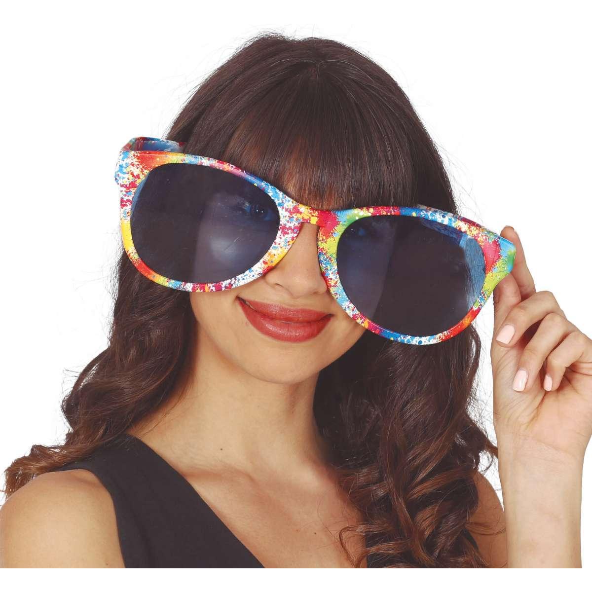 Occhiali Clown Maxi Con Fiori |Guirca