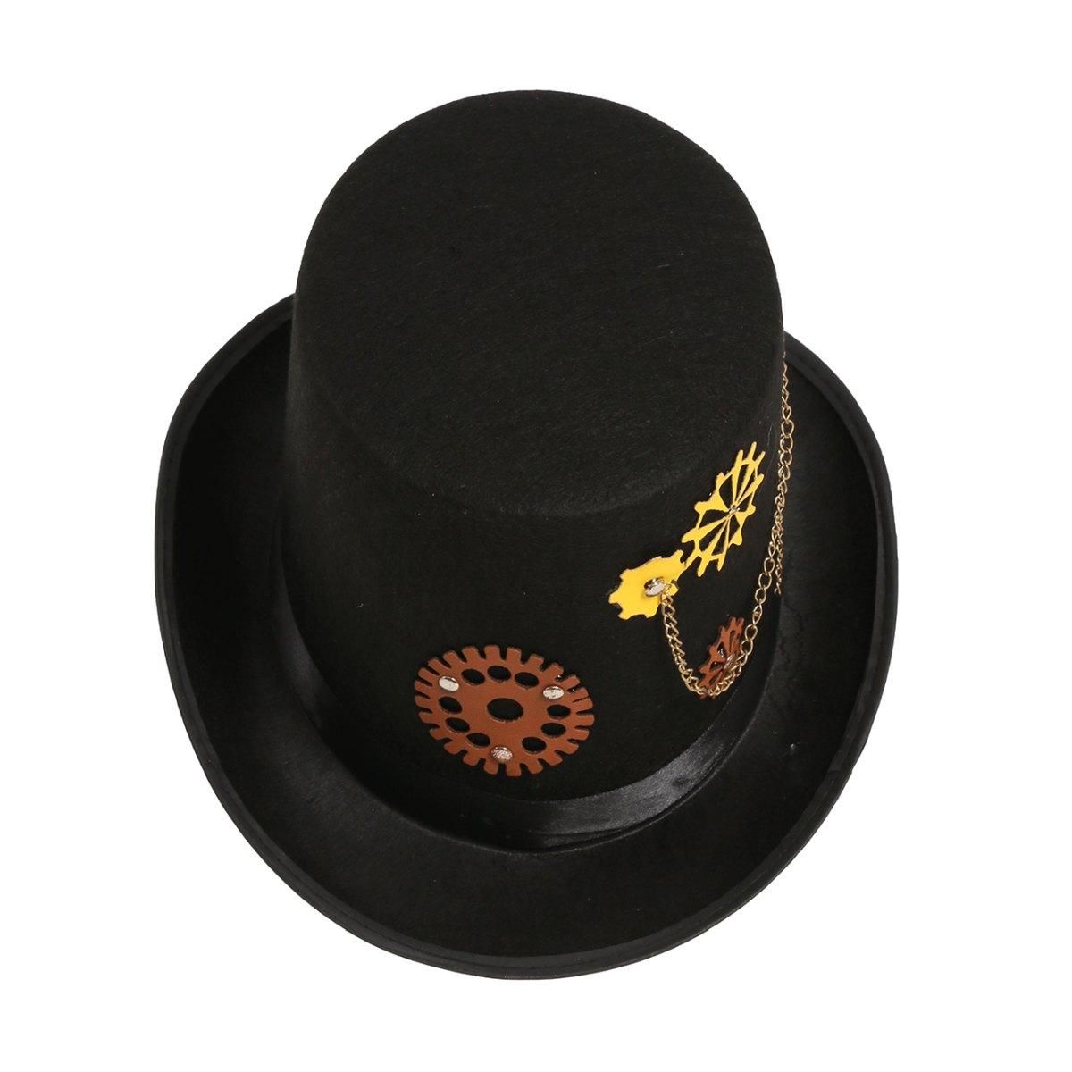 Cappello Steampunk Nero Con Ingranagg |Widmann