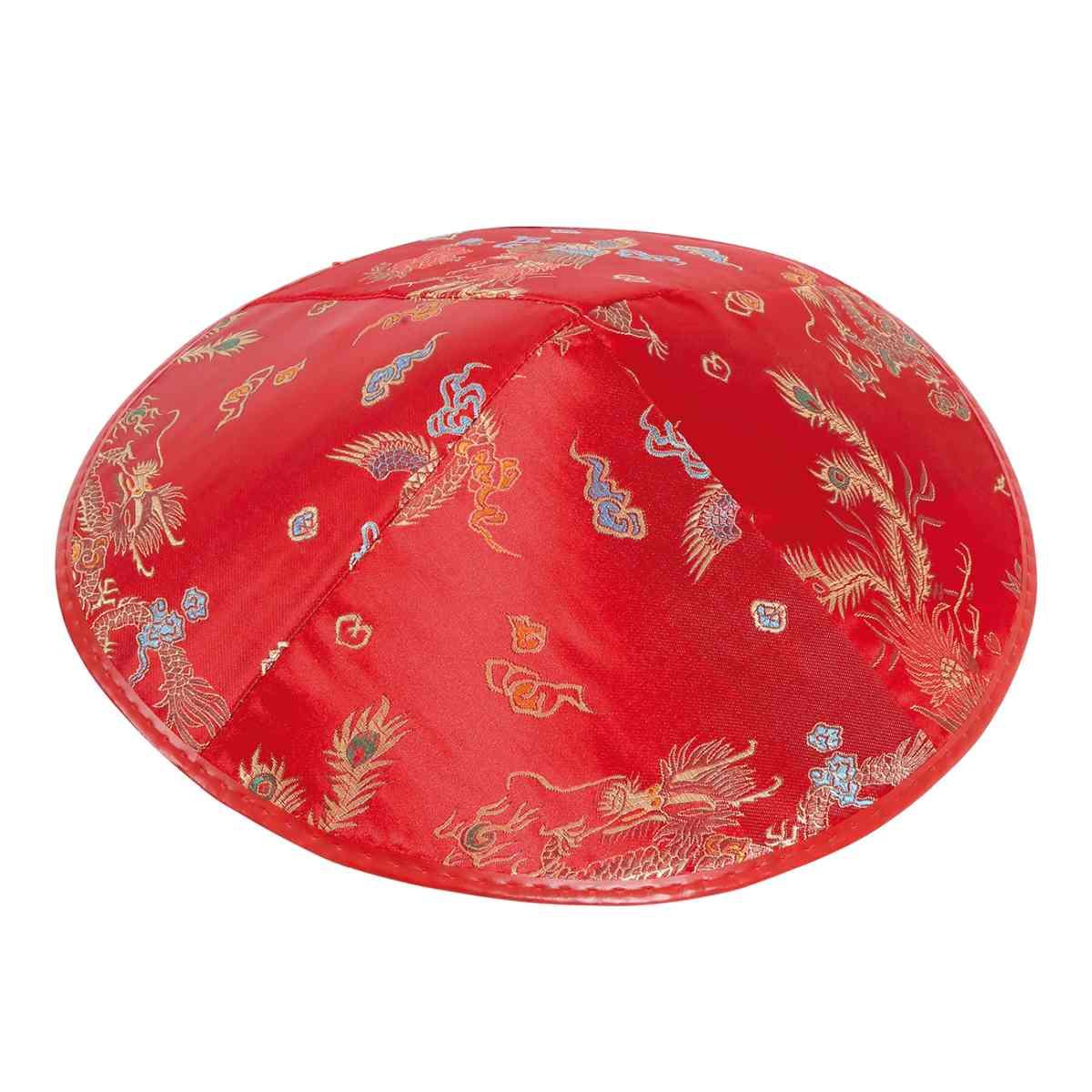 Cappello Cinese Rosso Con Decori |Guirca