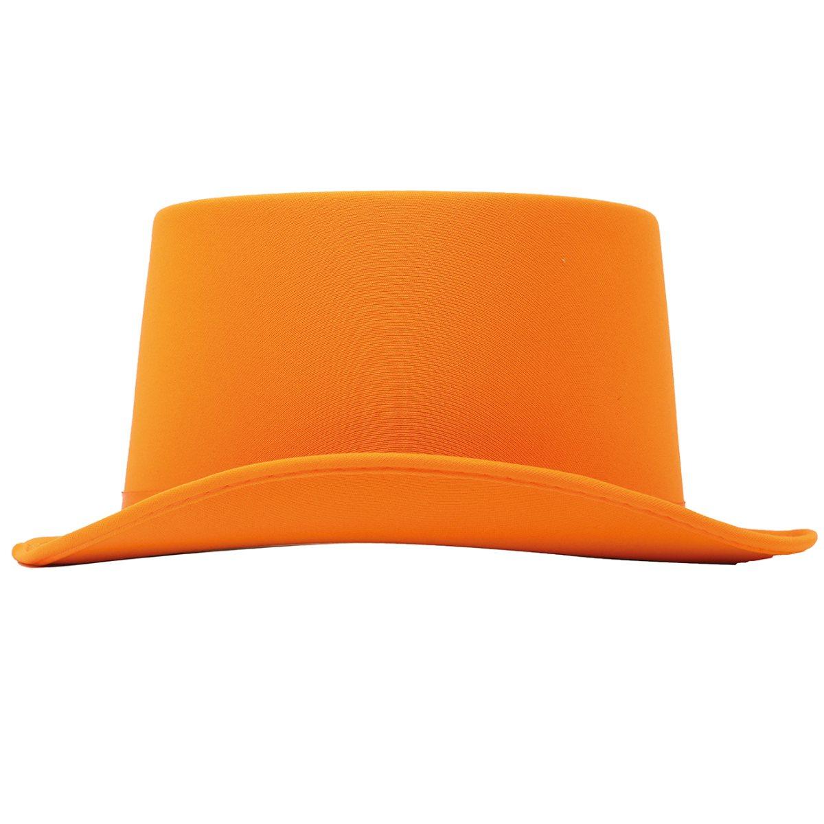 Cappello Cilindro Arancione Raso |Guirca