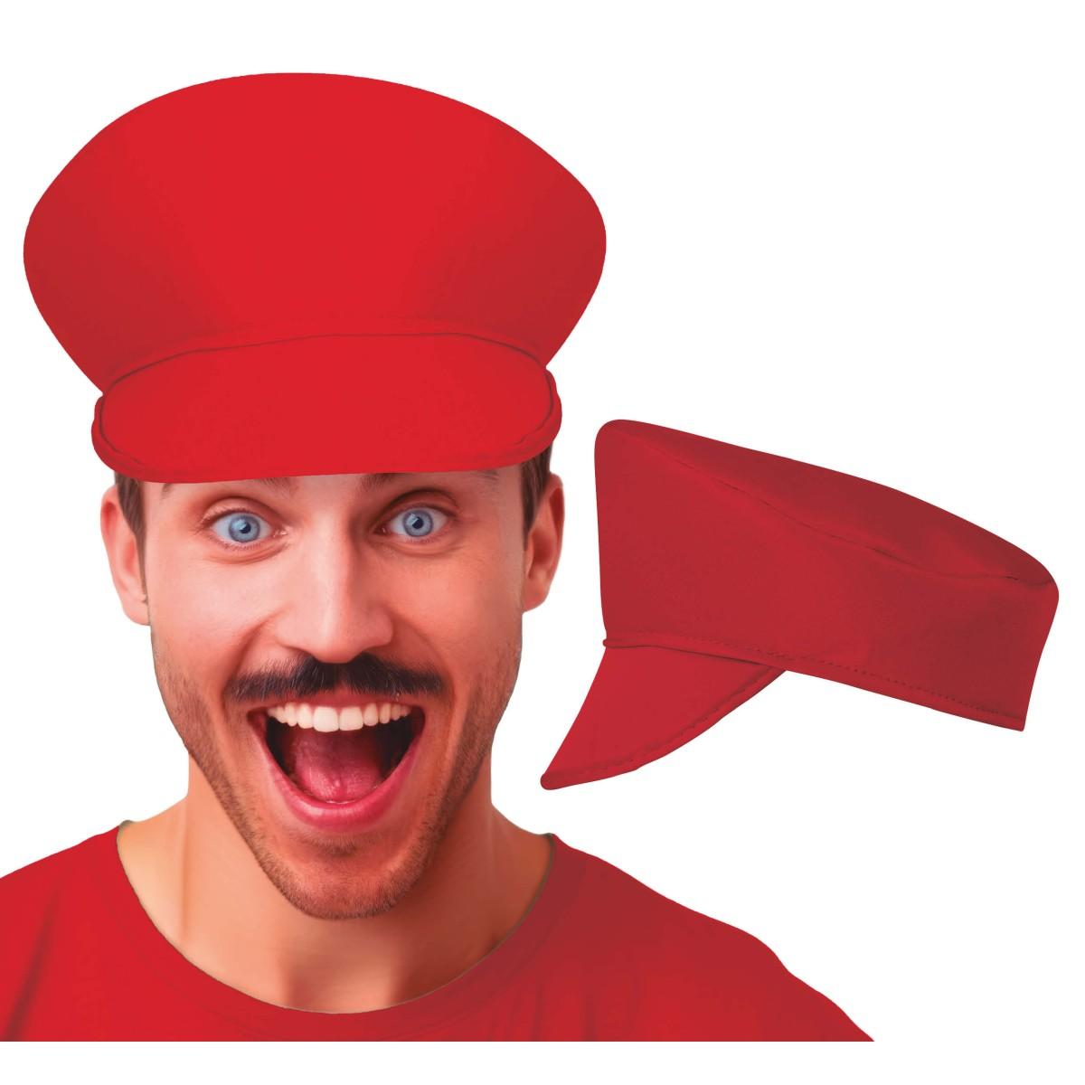 Cappello Berretto Tessuto Rosso Con Visiera |Guirca