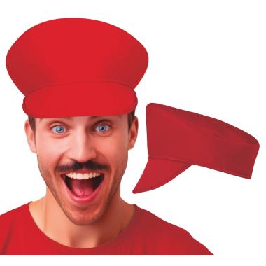 Cappello Berretto Tessuto Rosso Con Visiera |Guirca