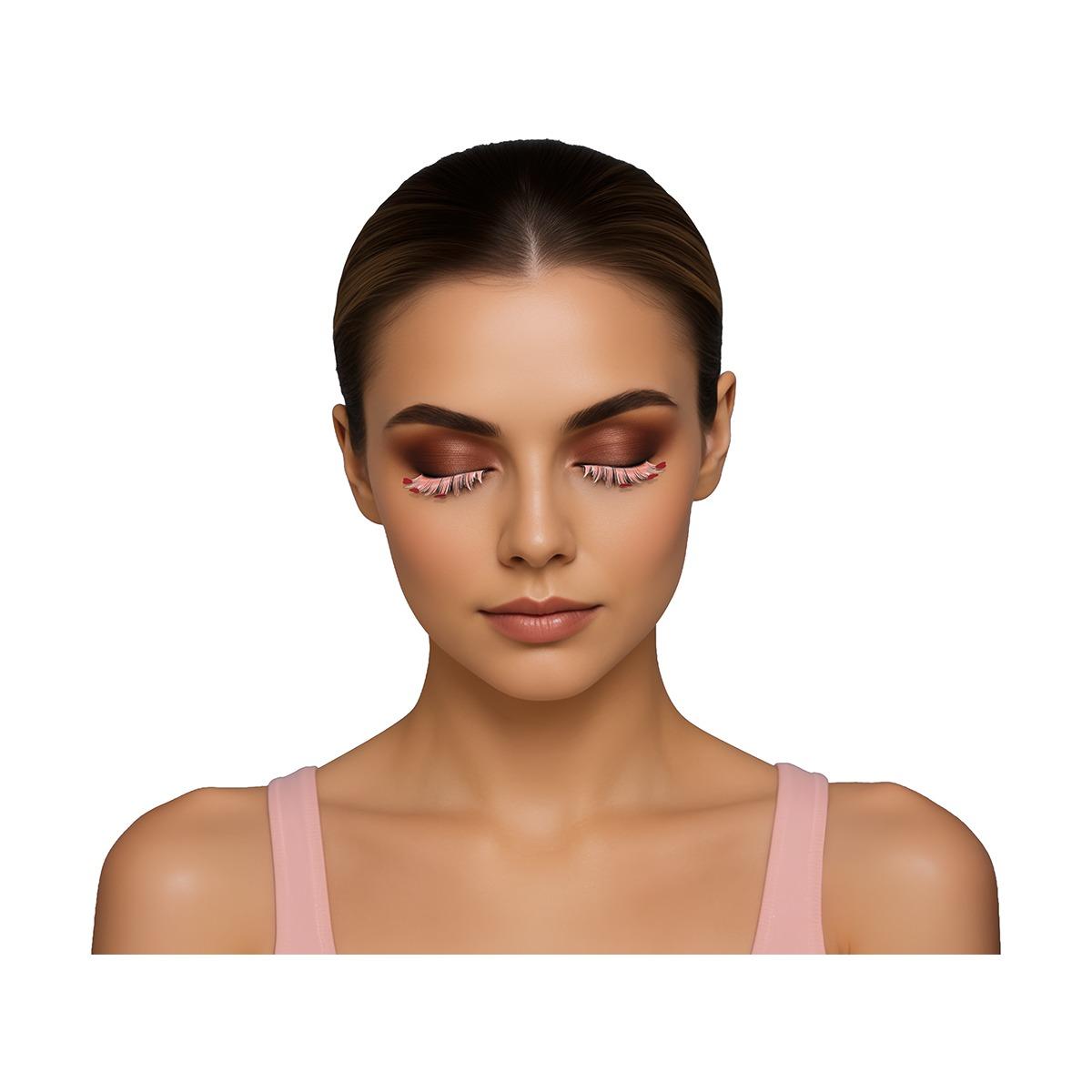Trucco Ciglia Rosse Con Cuori |Guirca
