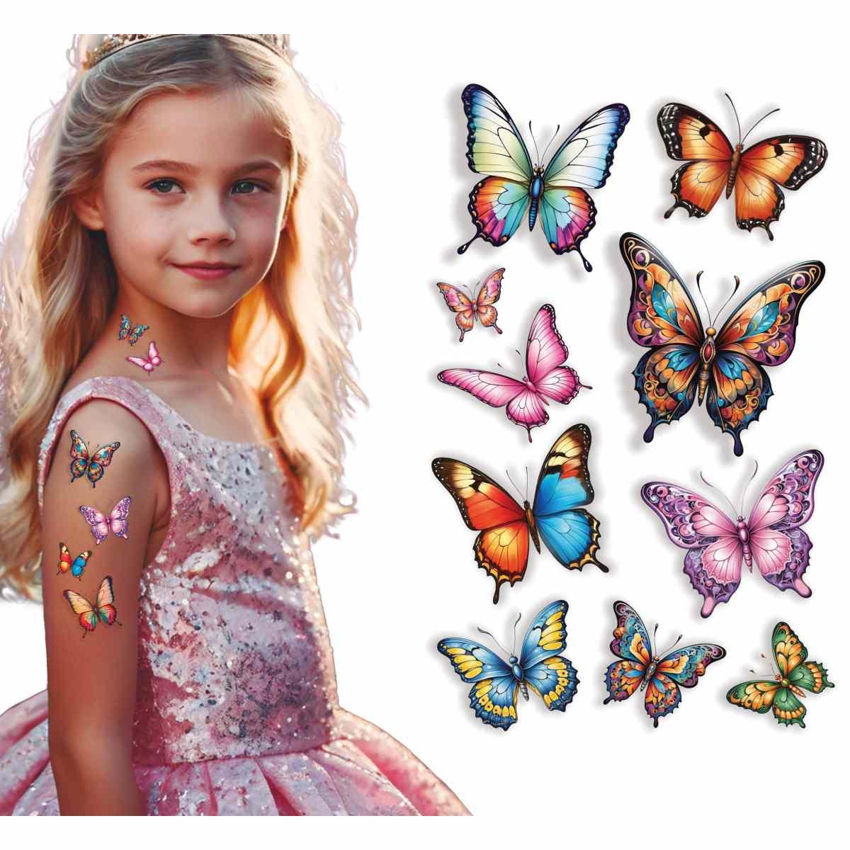 Tatuaggi Rimovibili Corpo Farfalle |Guirca