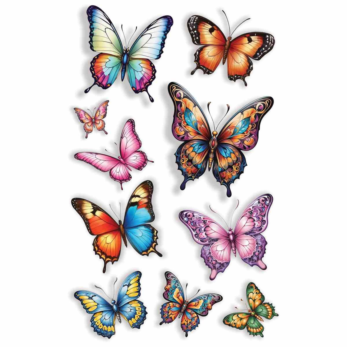 Tatuaggi Rimovibili Corpo Farfalle |Guirca
