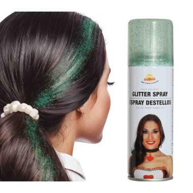 Spray Capelli Glitter Verde Ml.125 |Guirca