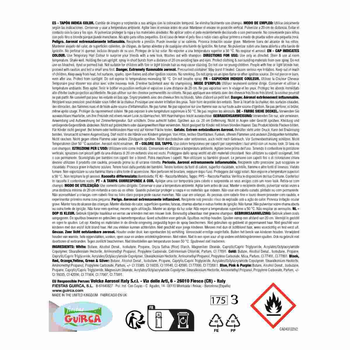 Spray Capelli Rosa Ml.125 |Guirca