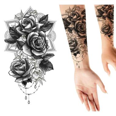 Tatuaggi Rimovibili Corpo Rose |Guirca