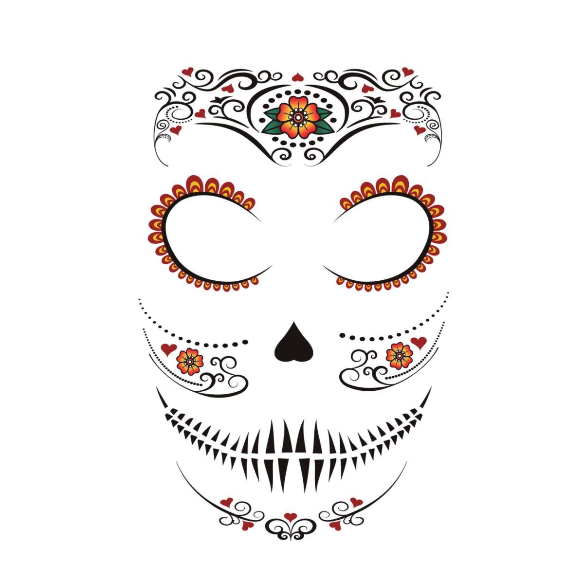 Tatuaggi Viso Rimovibili Catrina |Guirca