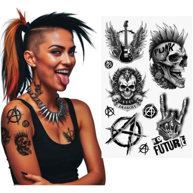 Tatuaggi Viso Corpo Rimovibili Punk |Guirca