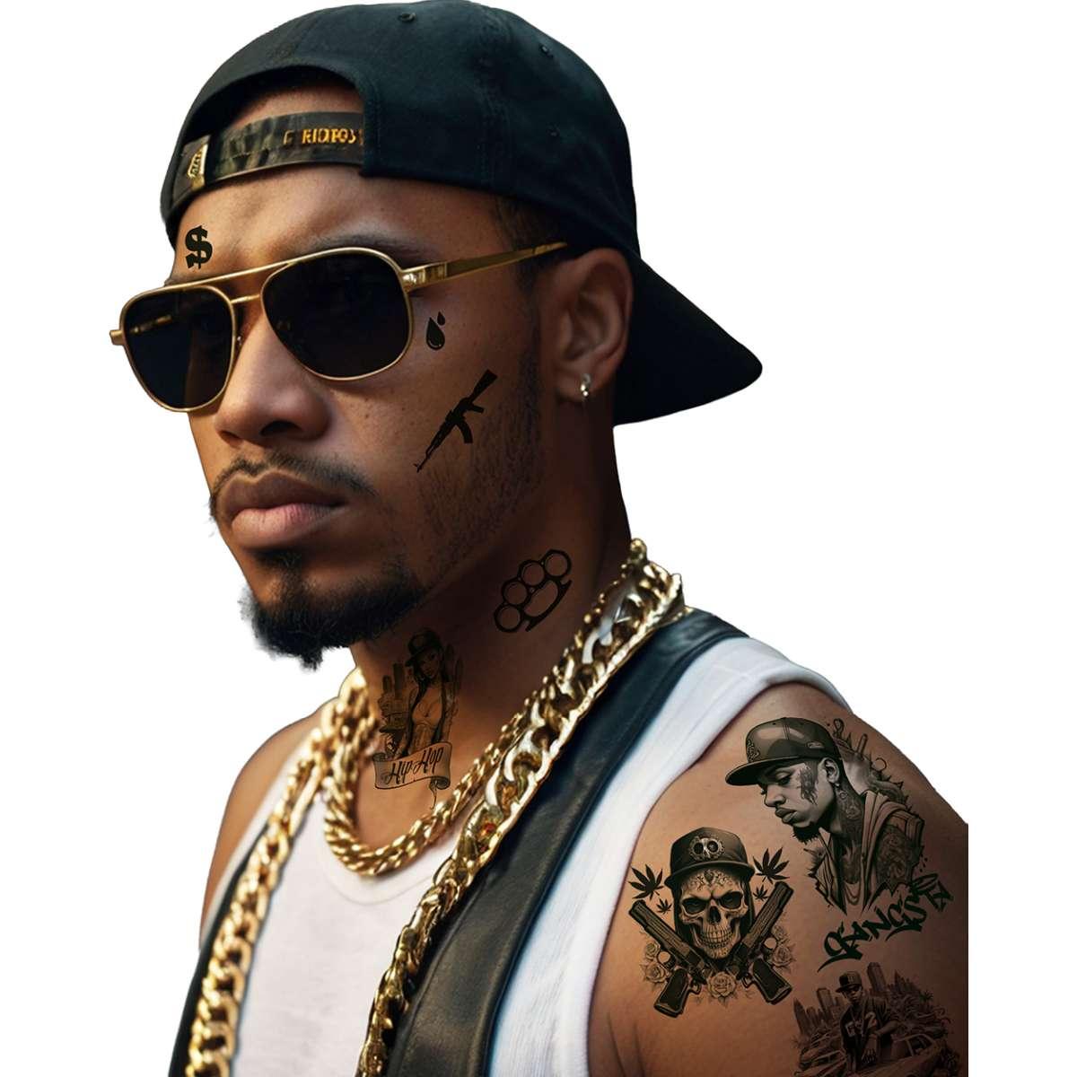 Tatuaggi Rimovibili Corpo Thug Life |Guirca