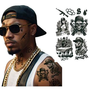 Tatuaggi Rimovibili Corpo Thug Life |Guirca
