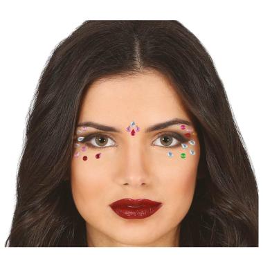 Tatuaggi Viso Rimovibili Gocce Multicolor |Guirca