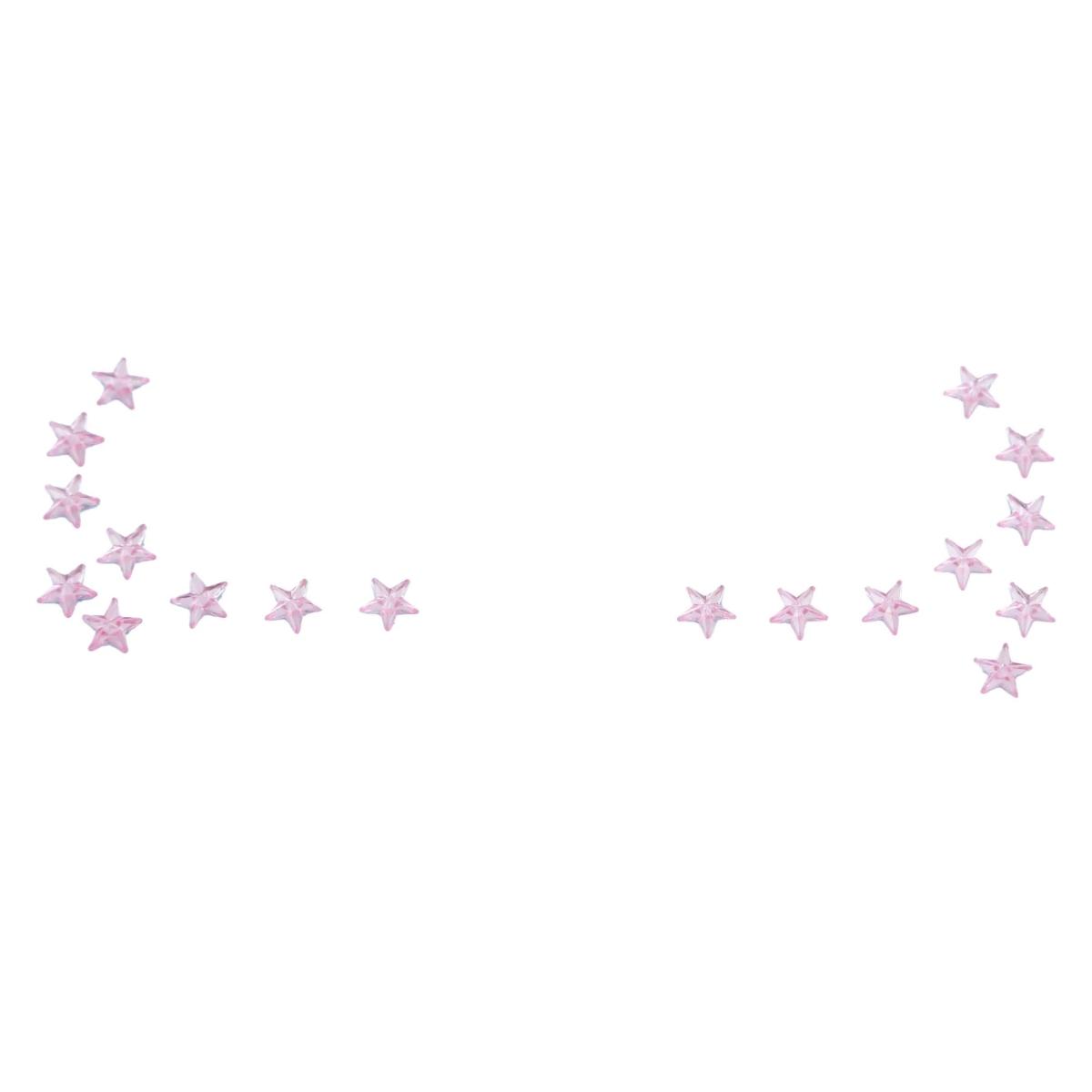 Tatuaggi Viso Rimovibili Stelle Rosa |Guirca
