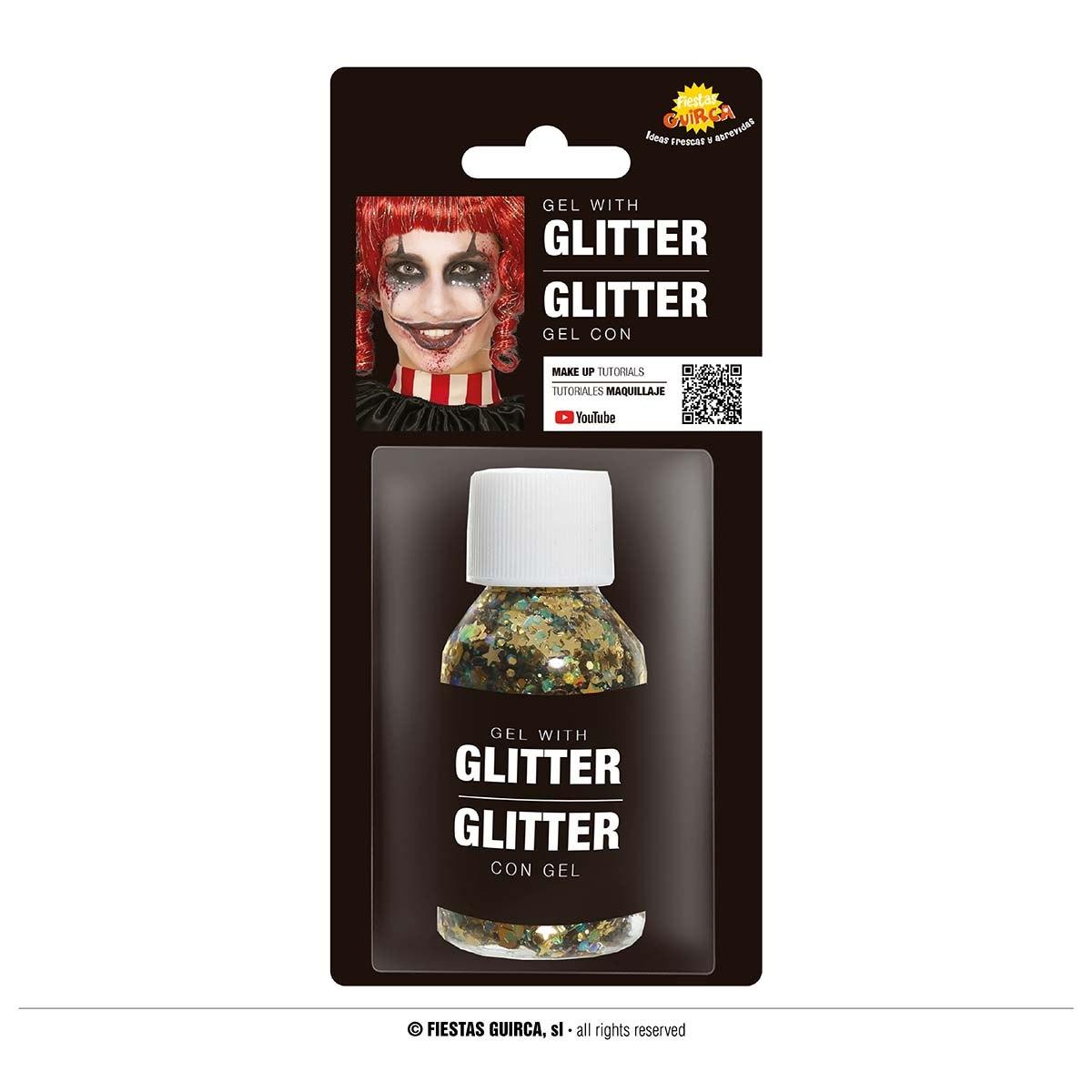 Trucco Gel Glitter Oro Gr.20 |Guirca