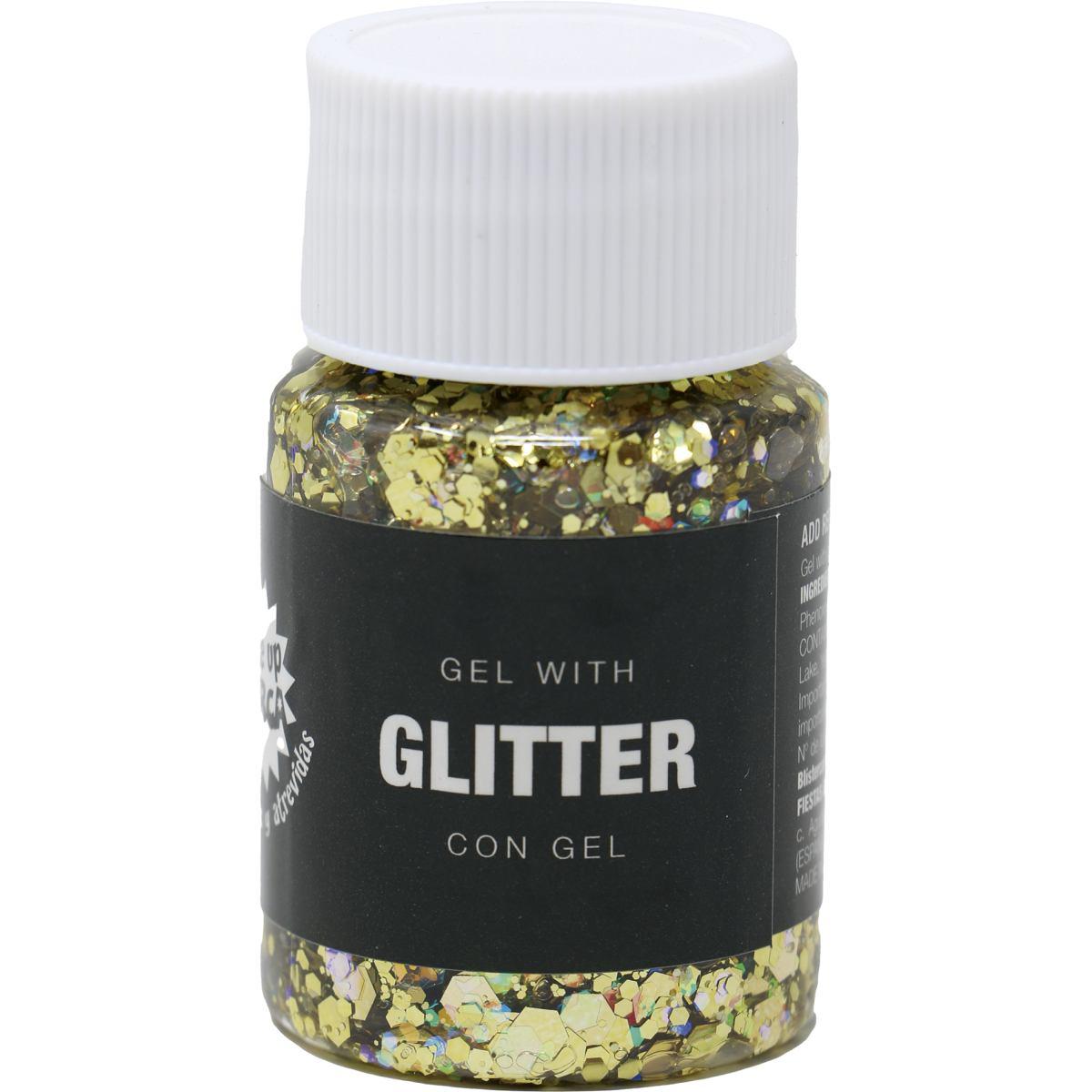 Trucco Gel Glitter Oro Gr.20 |Guirca
