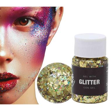 Trucco Gel Glitter Oro Gr.20 |Guirca