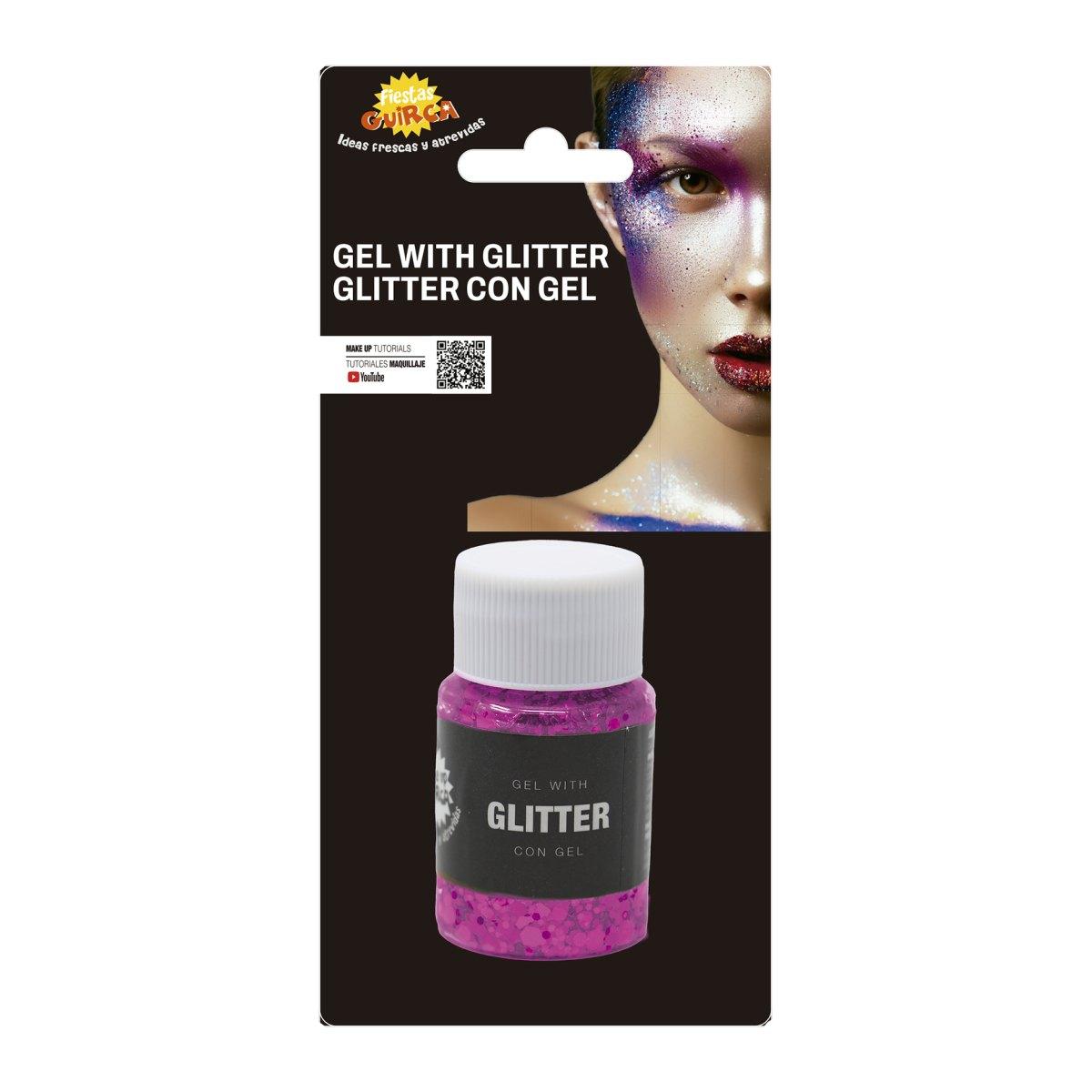 Trucco Gel Glitter Fucsia Gr.20 |Guirca